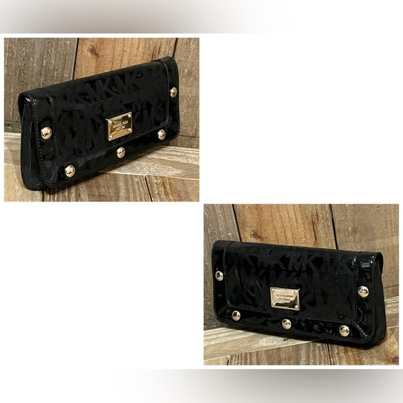 Michael Kors. 5 Piece: Delancy Clutch & Free Watch, Card Case, Twilly & Dust Bag - Picture 5 of 16